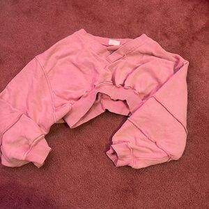 Urban Outfitters Pink Cropped Sweatshirt